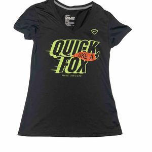 Nike Soccer Dri Fit T‎ Shirt Quick like a Fox Women's XS Black